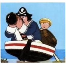 Captain Pugwash - Pugwash and Tom in the dinghy